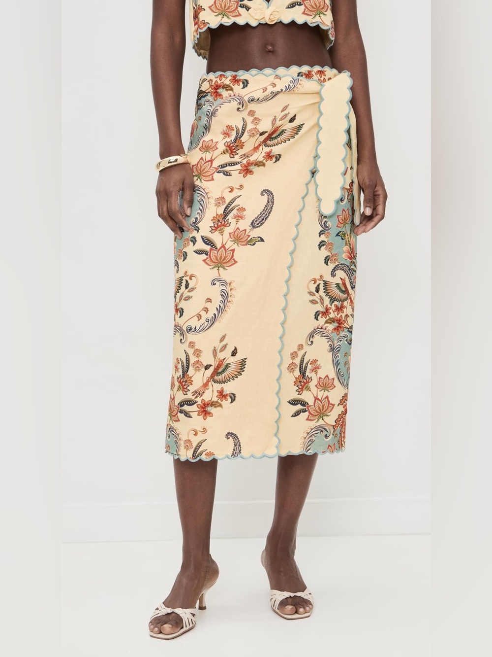 FARM Rio Women's Beauty Butter Midi Skirt, Boho Beauty Butter, XS